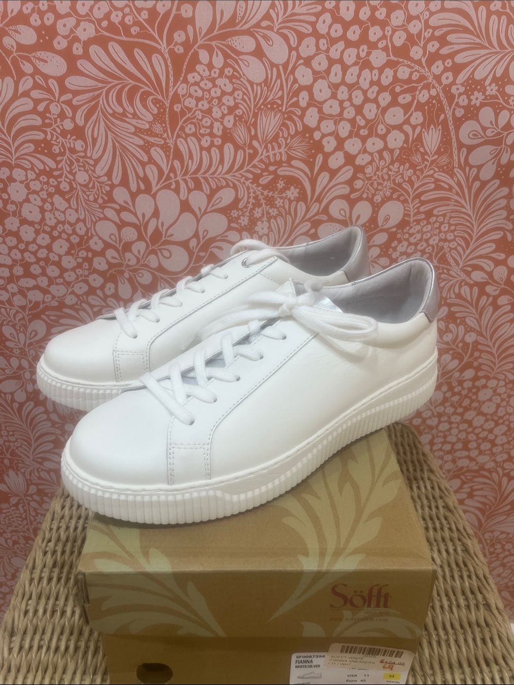 Söfft Fianna White Leather Platform Sneakers